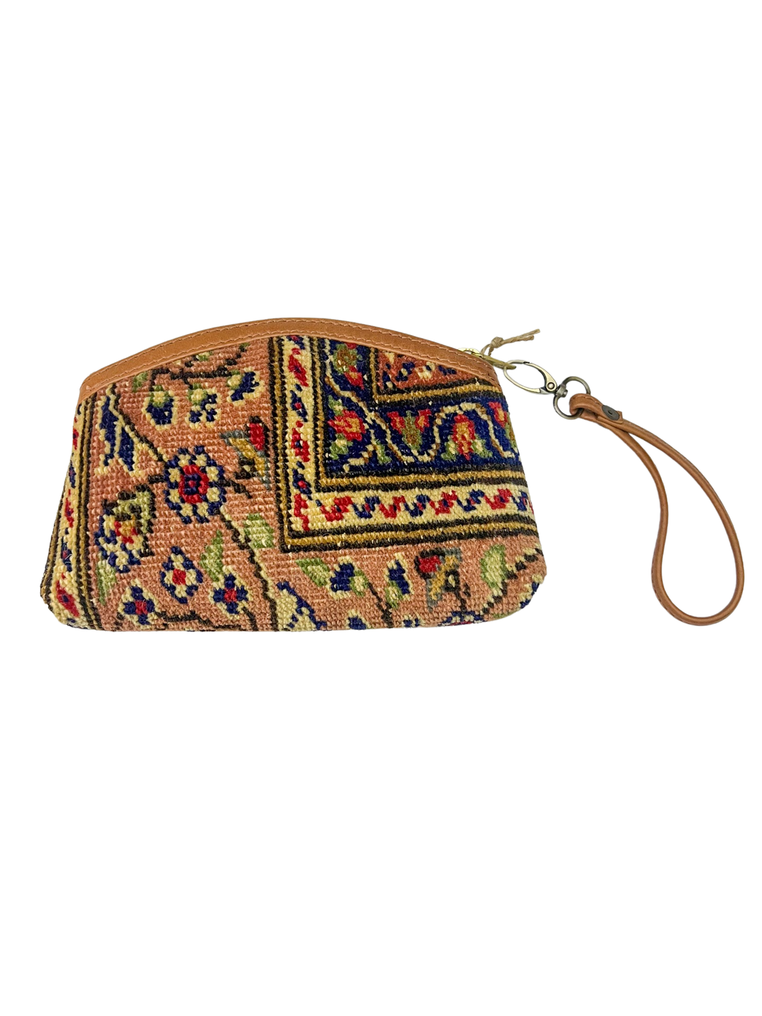 Beau & Ro Turkish Bags Dusty Pink / Blue Floral Turkish Carpet Bags | Small Pouch