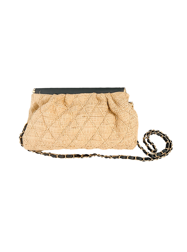 Beau & Ro Woven The Maroc Collection | Loubna Clutch in Navy