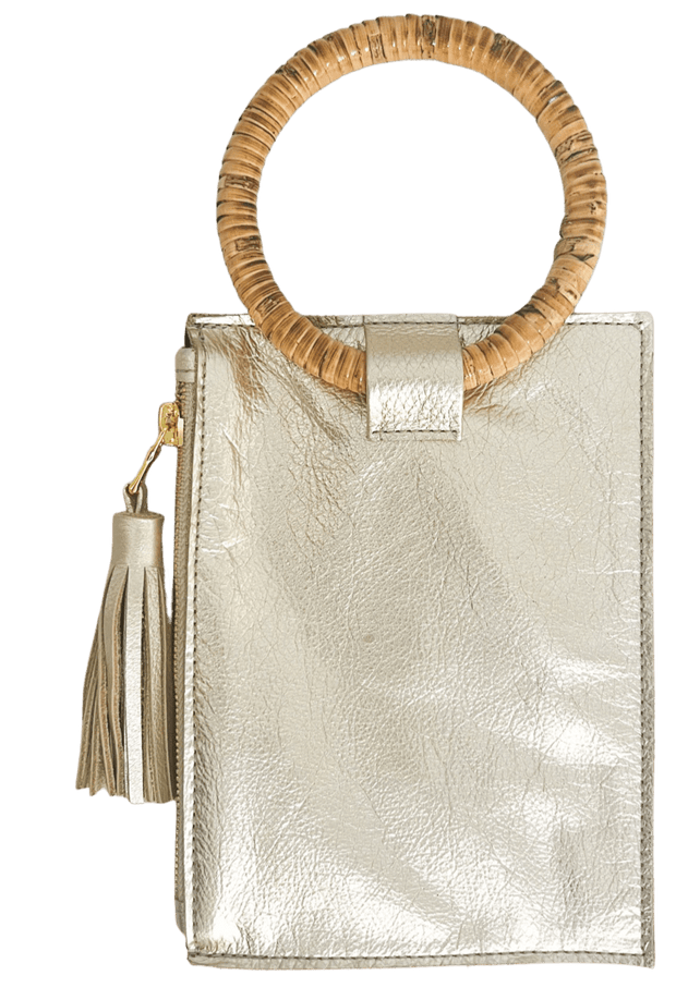 Beau & Ro Wristlet Champagne & Bamboo / One Size The Ring Wristlet | Champagne + Bamboo