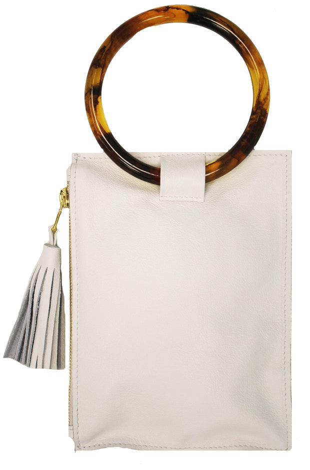 Beau & Ro Wristlet White + Tortoise The Ring Wristlet | White + Tortoise Acrylic