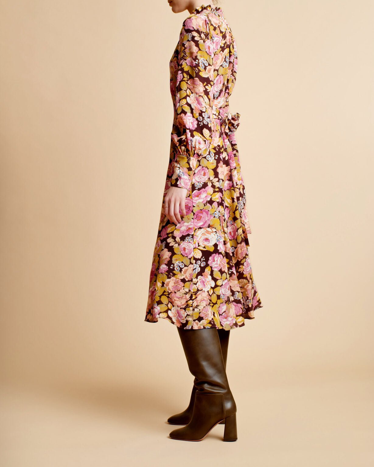 Autumn Midi Dress in Autumn Flowers – Beau & Ro