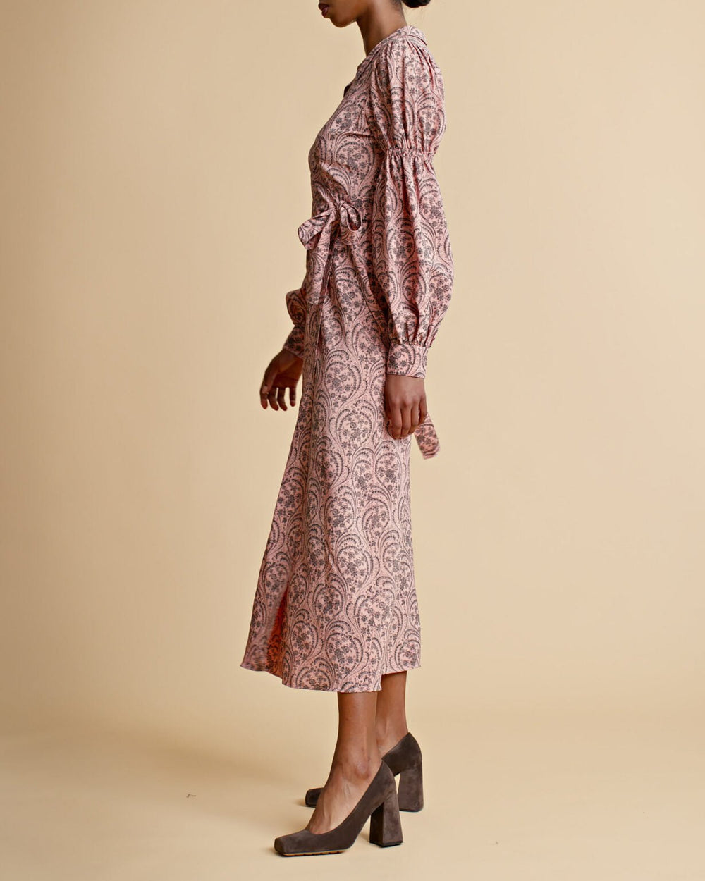 byTiMo Apparel byTiMO | Autumn Wrap Dress in Pink Paisley