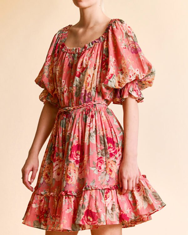 byTiMo Apparel byTiMO | Bohemian Mini Dress in Rose Bouquet