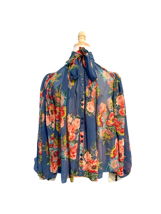 byTiMo Apparel byTiMO | Chiffon Blouse in Vintage Bouquet