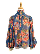 byTiMo Apparel byTiMO | Chiffon Blouse in Vintage Bouquet