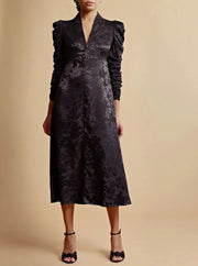 byTiMo Apparel byTiMO | Jacquard V-Neck Dress in Black
