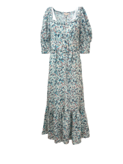 byTiMo Dress byTiMO | Jacquard Belted Dress in Blue Roses