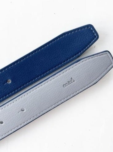 Cesoli Belts Cesoli | Sconset Fog / Marlin Reversible Leather Belt