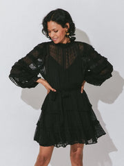 Cleobella Apparel Cleobella | Lacey Mini Dress in Black