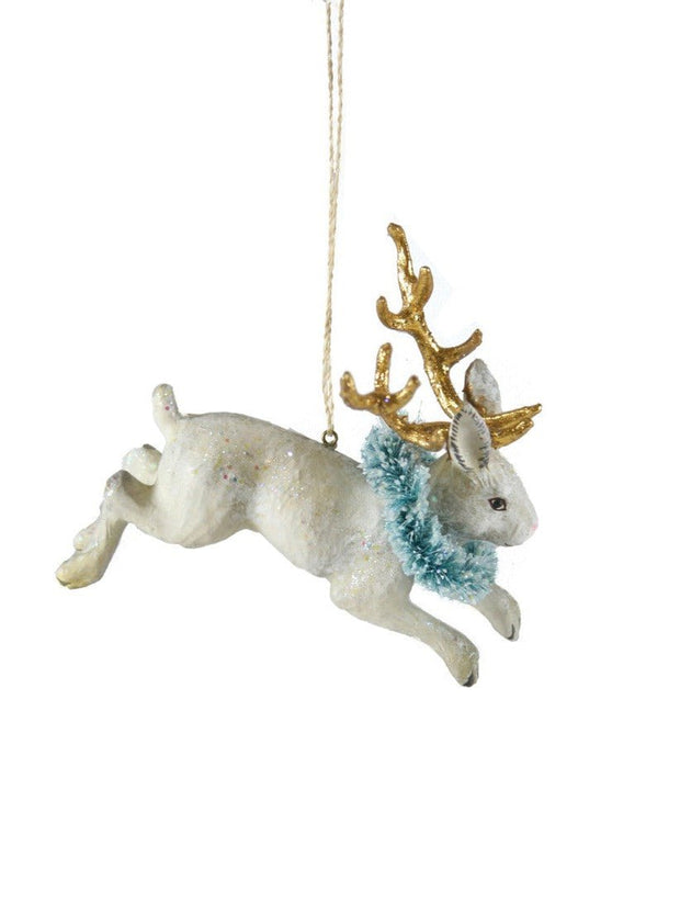 Cody Foster & Co Ornament Cody Foster & Co. | Jackalope with Gold Leaf Antlers