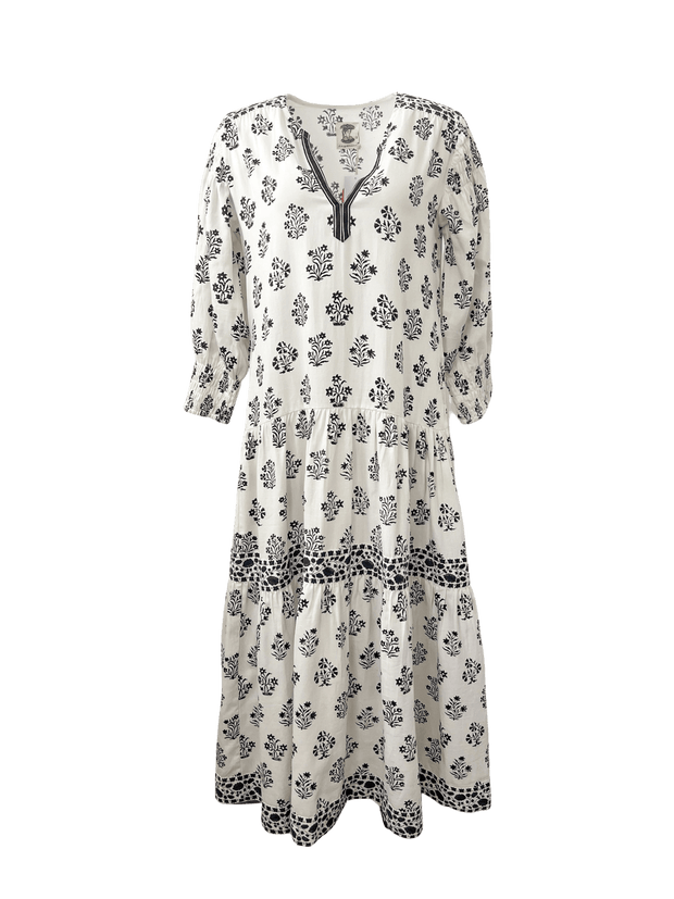 Daydress Dress Daydress | Eve Dress in White Mono Flower
