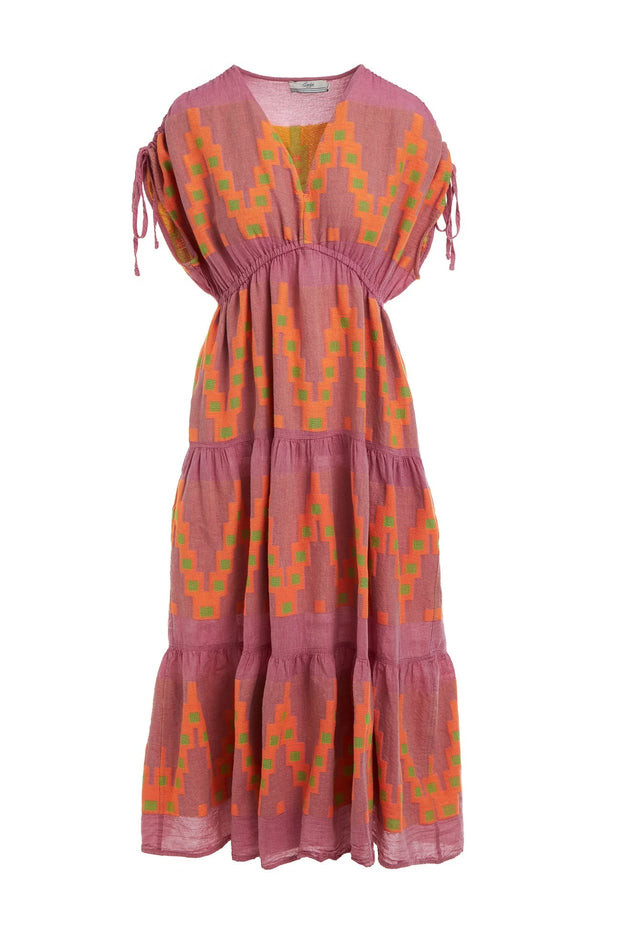 Devotion Twins Dress Devotion Twins | Topazio Dress in Pink & Orange