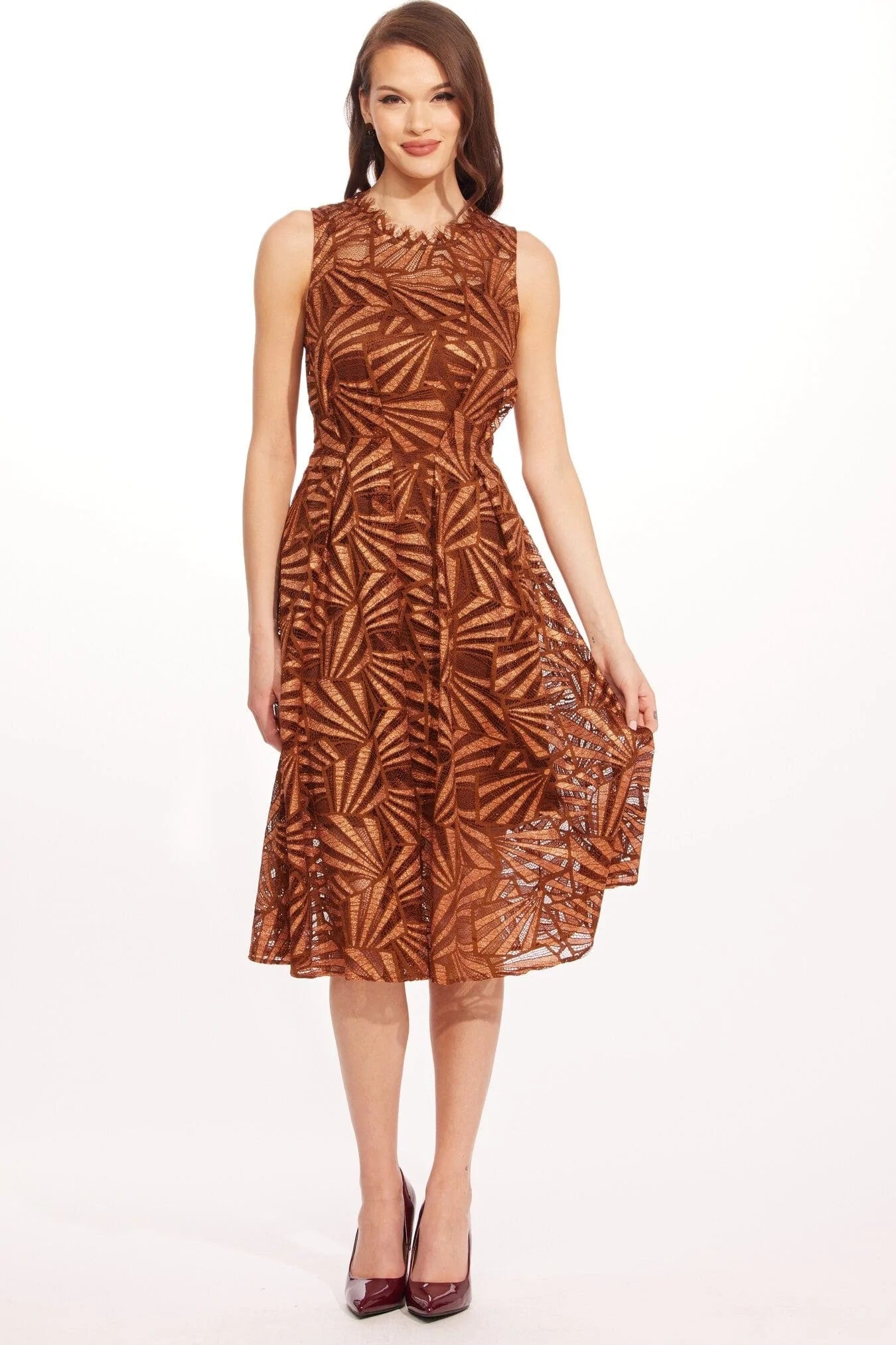 Citi Dress in Copper Lace 6 / Tan Citi Dress in Copper Lace 6 / Tan