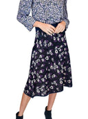 Happy Sheep Apparel Happy Sheep | Flared Midi Skirt in Violet