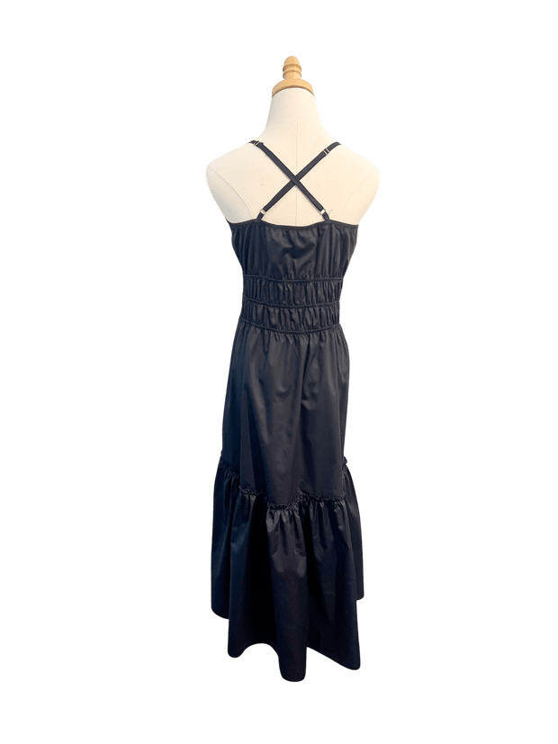 Kasia Apparel Kasia | Rhea V-Neck Dress in Black