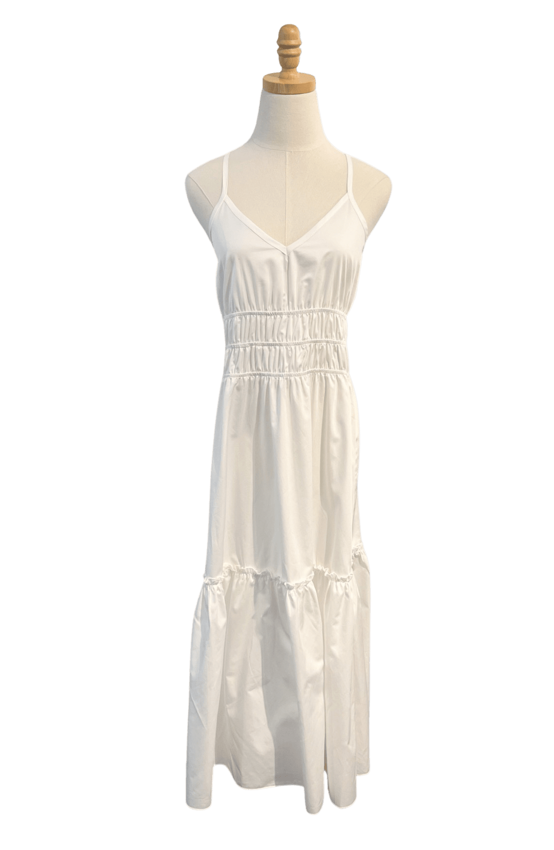 Kasia Apparel Kasia | Rhea V-Neck Dress in White