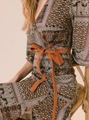 La Roque Apparel La Roque | Collette Dress in Navy Paisley
