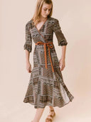 La Roque Apparel La Roque | Collette Dress in Navy Paisley