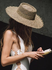 Lack Of Color Hat 57 CM Lack Of Color | Sunnydip Fray Boater