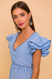 Lalibela Apparel Lalibela | Long Blue Bay Maxi Dress