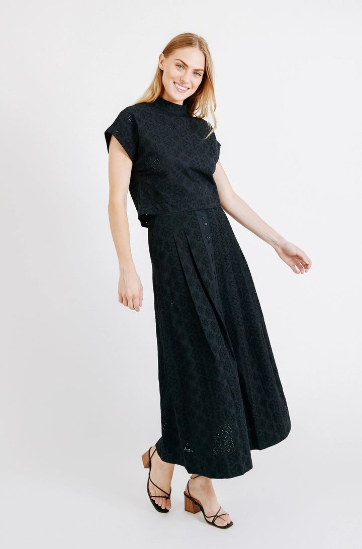 Mirth Apparel MIRTH Clothing | Lucerne Skirt in Black Eyelet