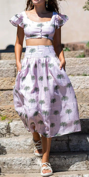 Place Nationale Skirts Place Nationale | Le Palmier Maxi Skirt in Palm Tree