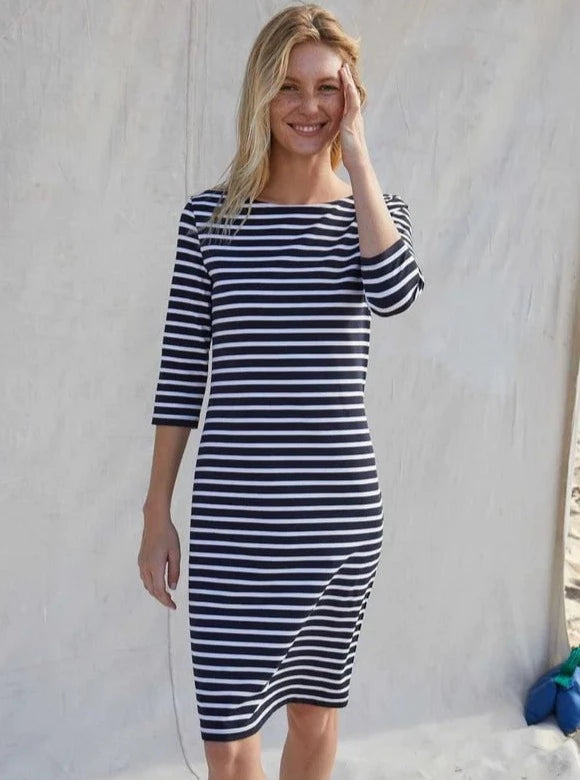 Saint James Apparel Saint James | Propriano III Dress in Navy / White