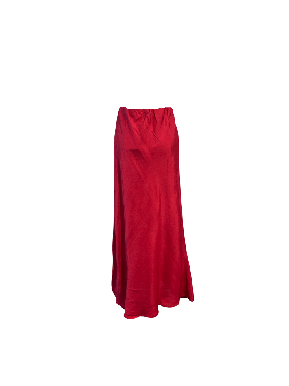 Sateside Apparel Stateside | Viscose Satin Midi Skirt in Berry