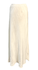 Sateside Apparel Stateside | Viscose Satin Midi Skirt in Cream