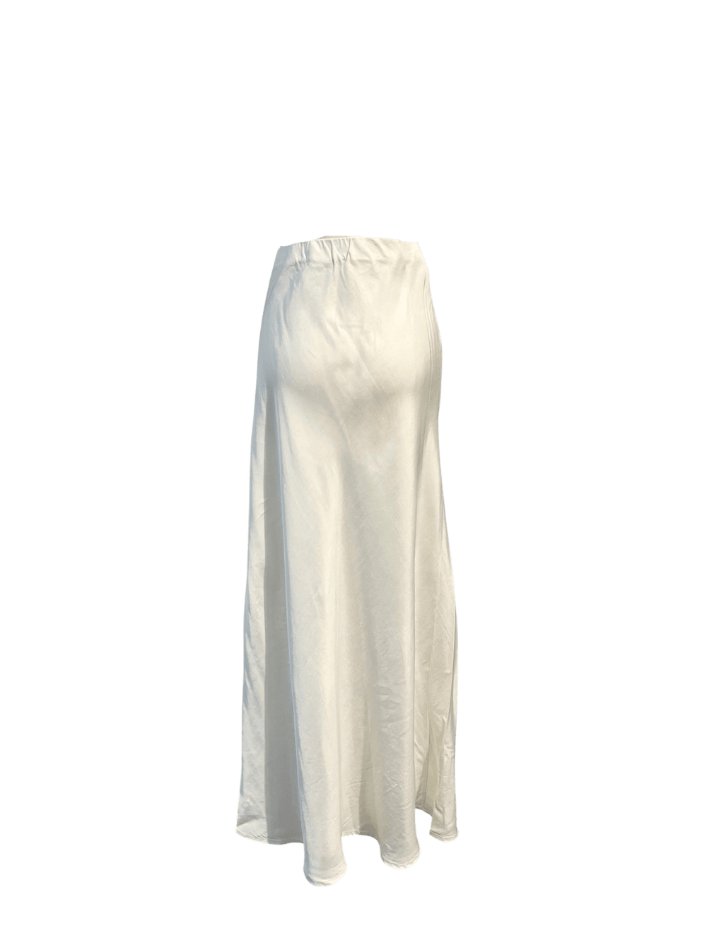 Sateside Apparel Stateside | Viscose Satin Midi Skirt in Cream