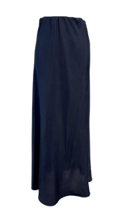 Sateside Apparel Stateside | Viscose Satin Midi Skirt in Navy
