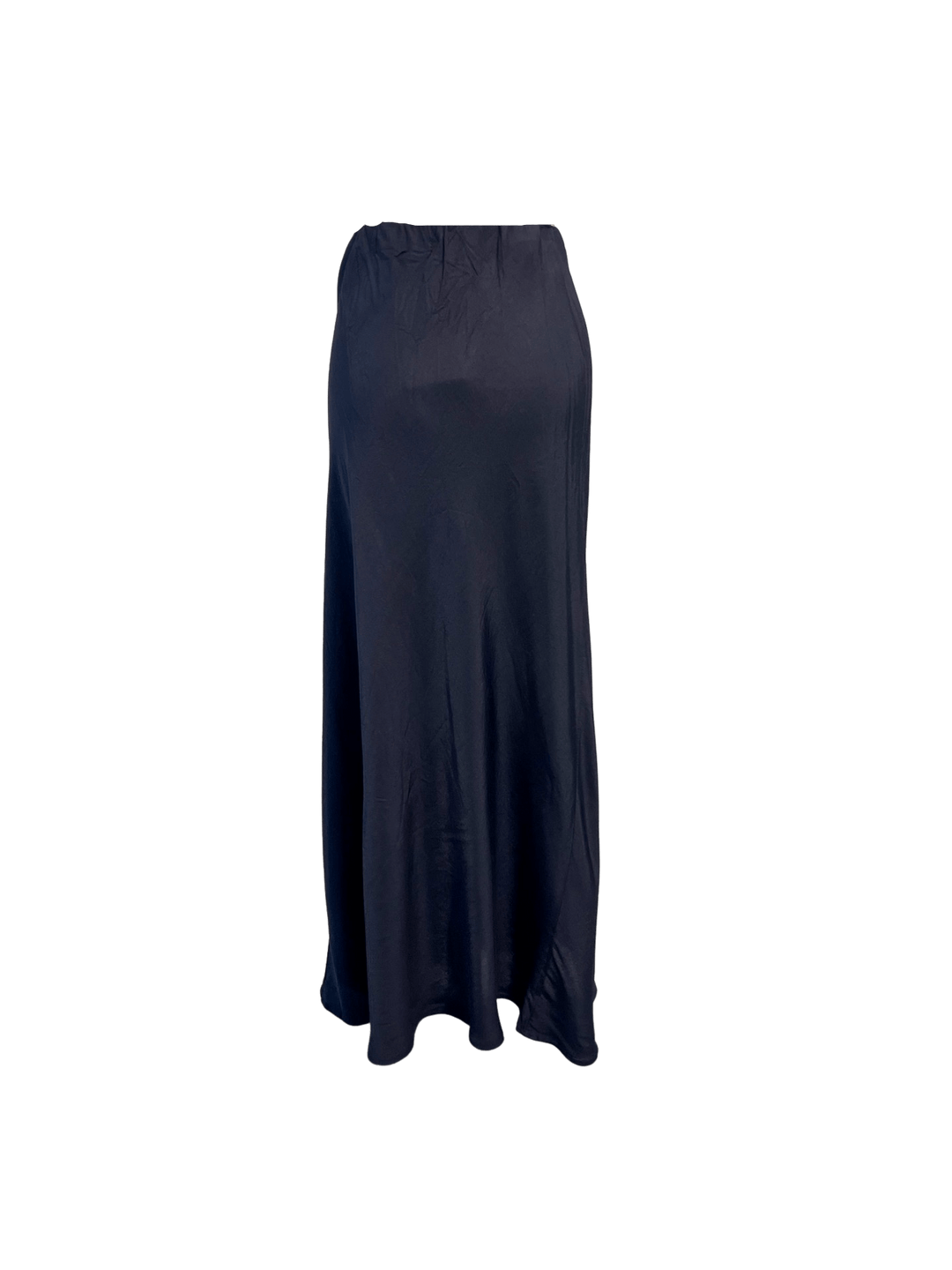 Sateside Apparel Stateside | Viscose Satin Midi Skirt in Navy