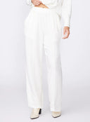 Sateside Apparel Stateside | Viscose Satin Pull On Trouser in Cream