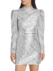 Saylor Apparel Saylor | Pollie Mini Dress in Platinum Sequin