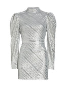 Saylor Apparel Saylor | Pollie Mini Dress in Platinum Sequin