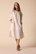 St.Roche Apparel St. Roche | Tippi Shirt Dress in Porcelain