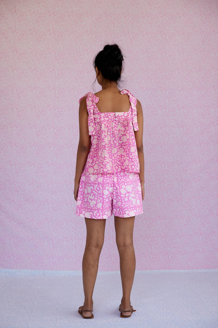 SZ Blockprints Shorts SZ Blockprints | Drawstring Shorts in Eva Pink