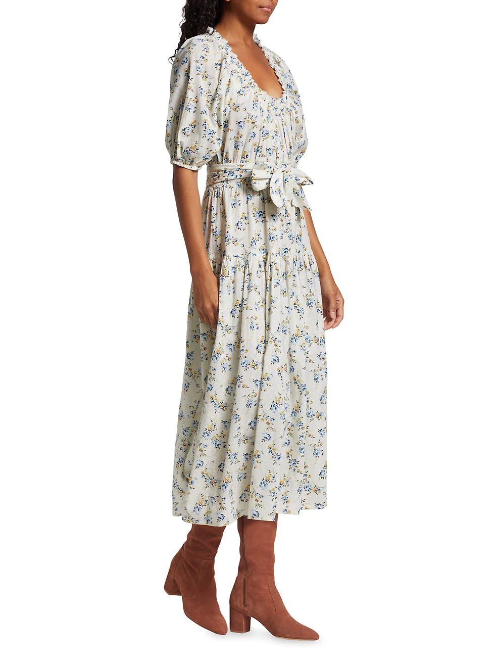 The Great Dress The Great | The Moonstone Dress in Cream Kerchief Rose Print