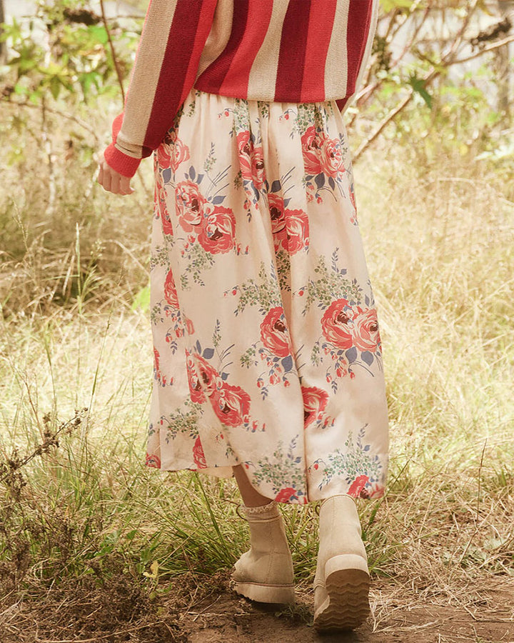 The Great Skirts The Great | The Viola Skirt in Echo Rose Print