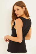 Three Dot Apparel Three Dots | Black Rocker Tank