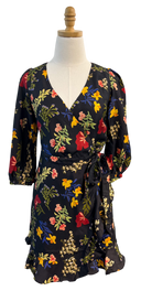 UNE NYE Apparel UN-NYE | Sabrina Mini Dress in Black Floral