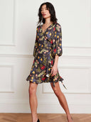 UNE NYE Apparel UN-NYE | Sabrina Mini Dress in Black Floral