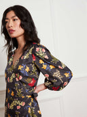 UNE NYE Apparel UN-NYE | Sabrina Mini Dress in Black Floral